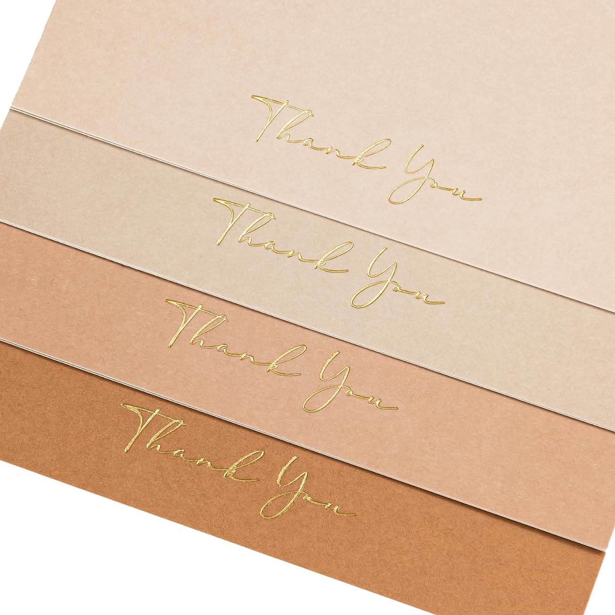 Crisky Thank You Greeting Cards with Envelopes Neutral Series Wedding/Bridal Shower/Baby Shower/Business/Graduation Thank You Cards Pack of 50