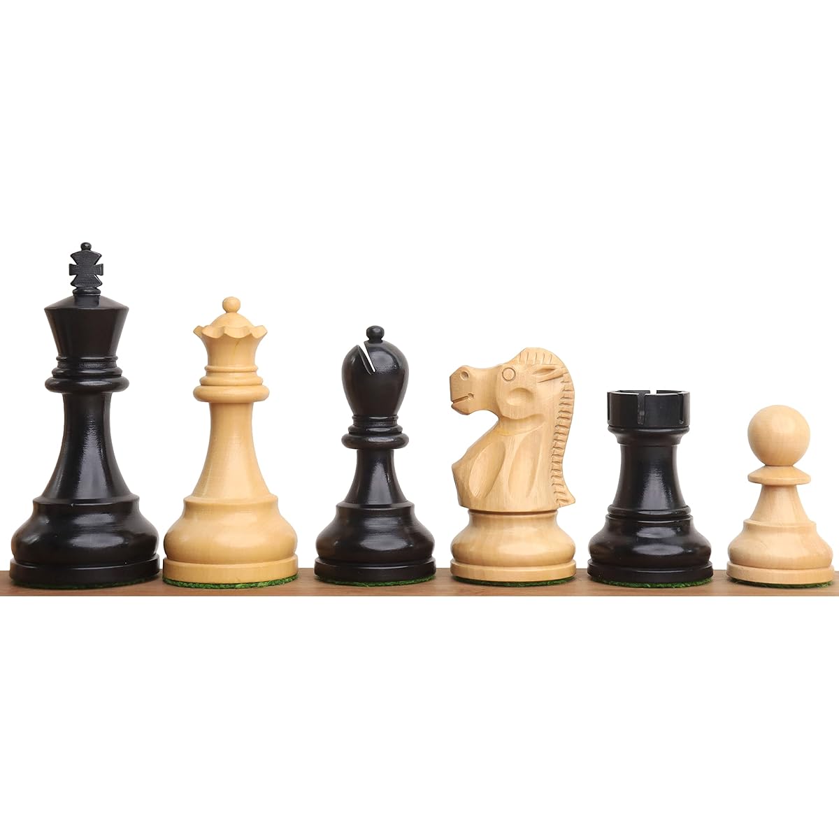 RoyalChessMall 3.8 Inch Lake Javik Series Stanton Chess Piece Only Set Weighted Boxwood