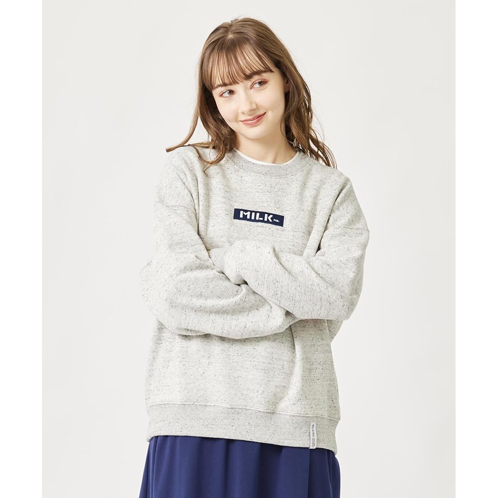 [Milkfed] Sweatshirt EMBROIDERED BAR SWEAT TOP Women's