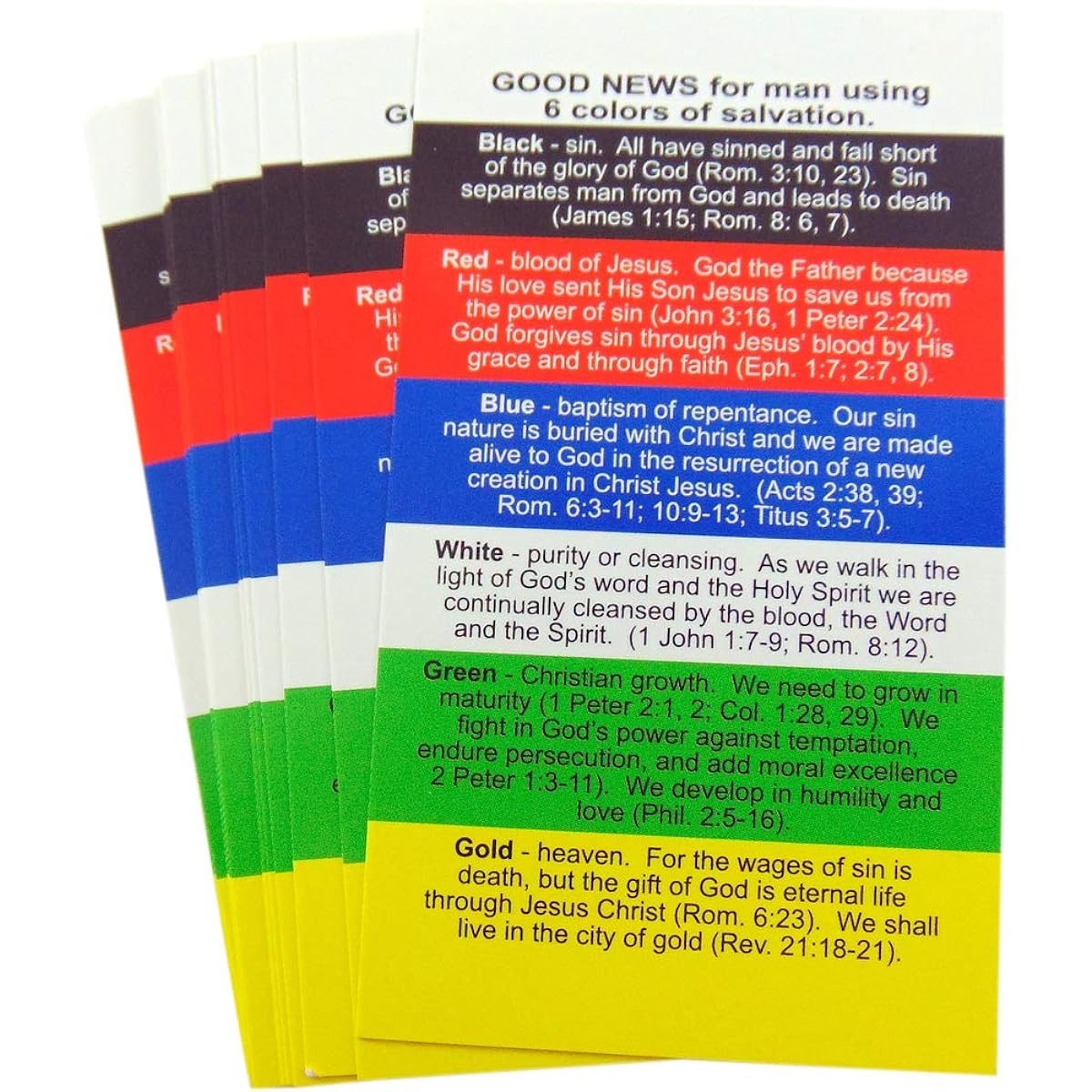 Salvation Plan Holy Christian Prayer Cards Bulk Pack 25-Pack