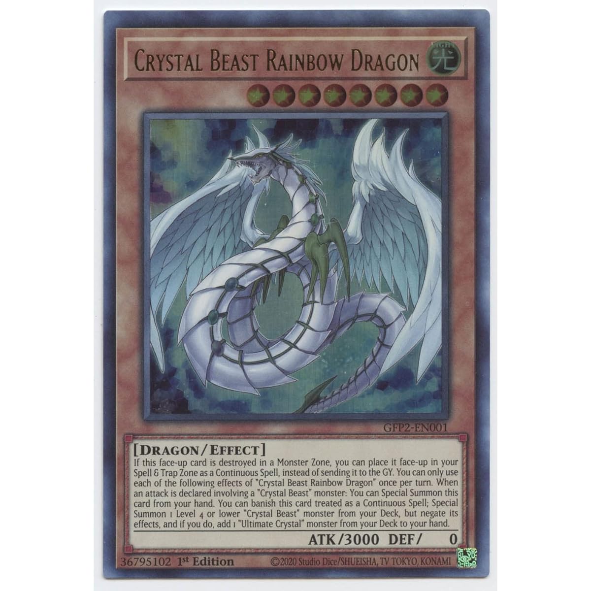Crystal Beast Rainbow Dragon - GFP2-EN001 - Ultra Rare - 1st Edition