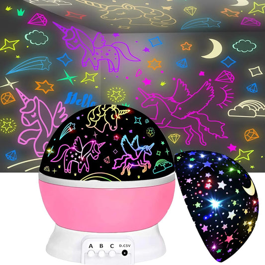 Unicorn Toy for Girls Ages 3-9, 2-in-1 Spinning Unicorn and Star Prongs, Birthday Easter Gifts for Girls Ages 2-6, Unicorn Gifts for Girls