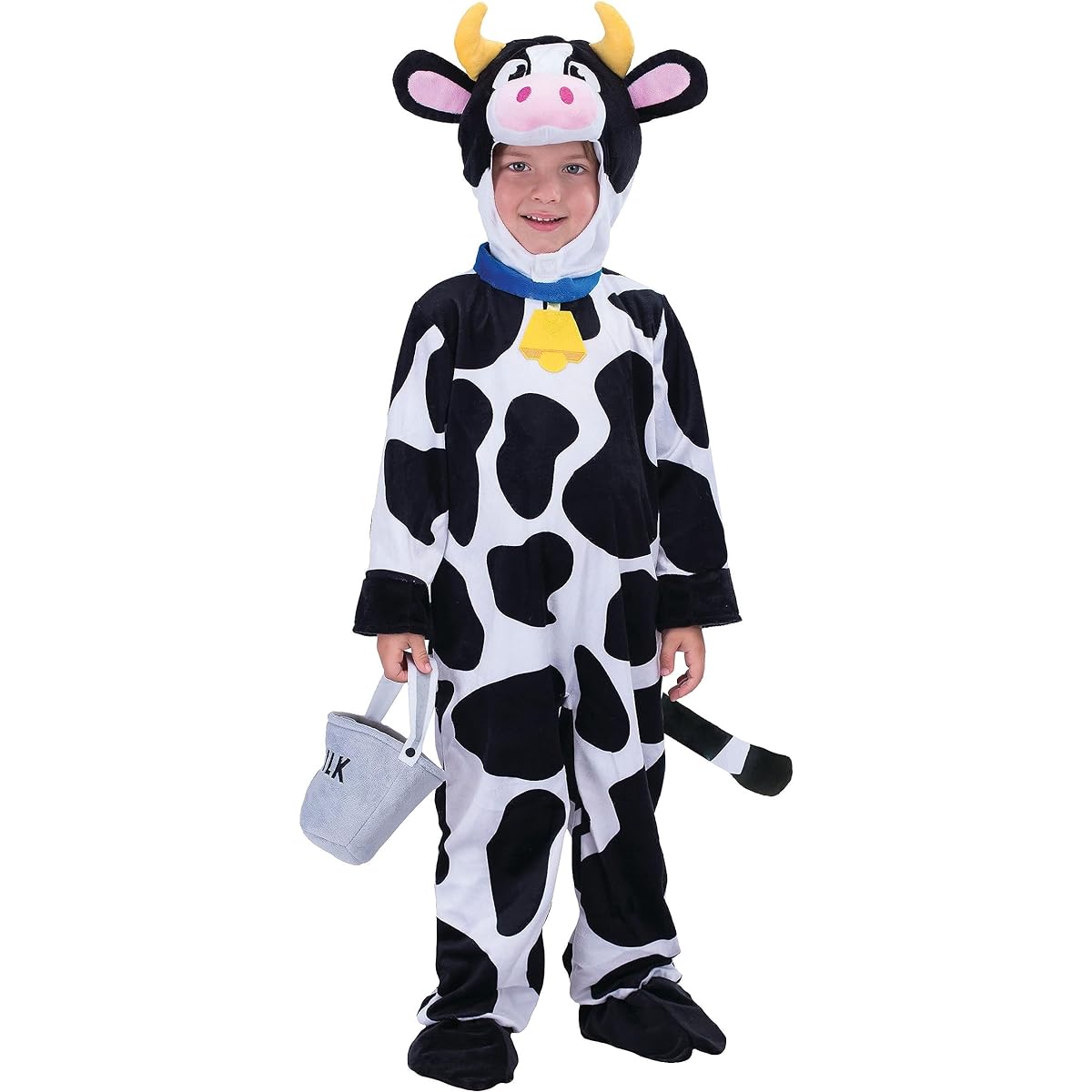 Lovely Cow Deluxe Kids Costume Set for Halloween Farm Dress Up Party 3T White 20050