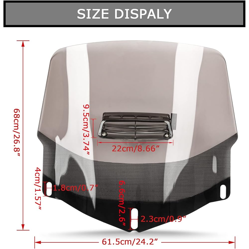 Motorcycle/Motorcycle Windshield Windscreen Windshield with Vent Honda Gold Wing GL1800 2001-2017 Smoke