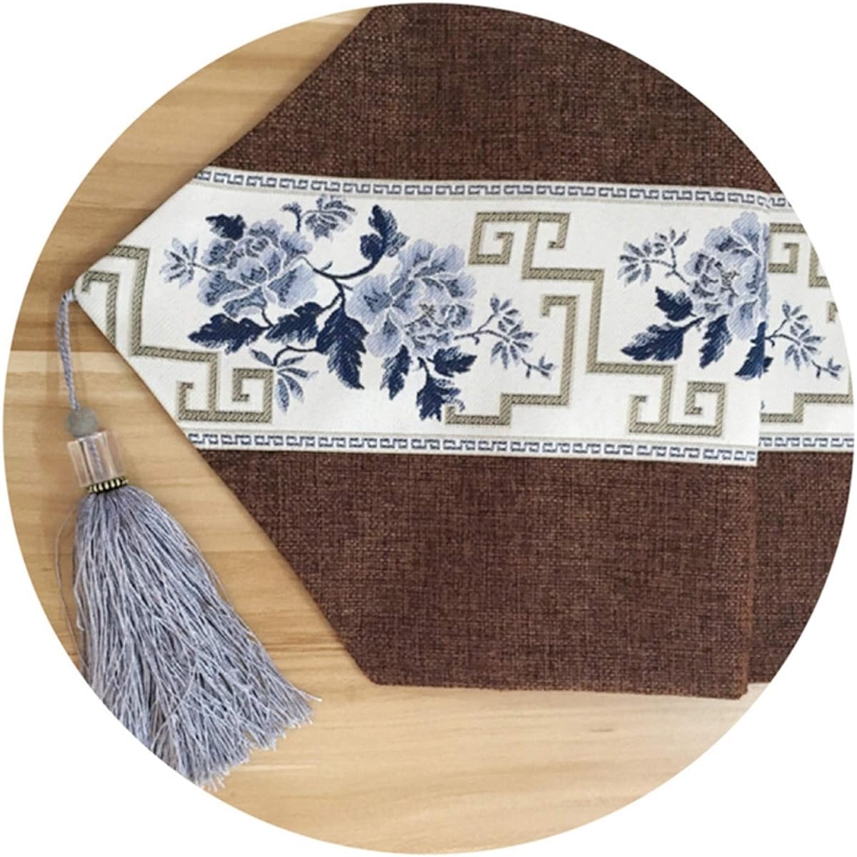 able Runner 33*330cm European Style with Tassels Table Flag Stylish Dining Table Runner Cotton Linen Table Flag Hospitality Insulation Easy to Clean Anti-Slip Anti-Slip Interior Dining Mat Home Use Color 4 Restaurant Hotel Supplies Elegant Party Washable