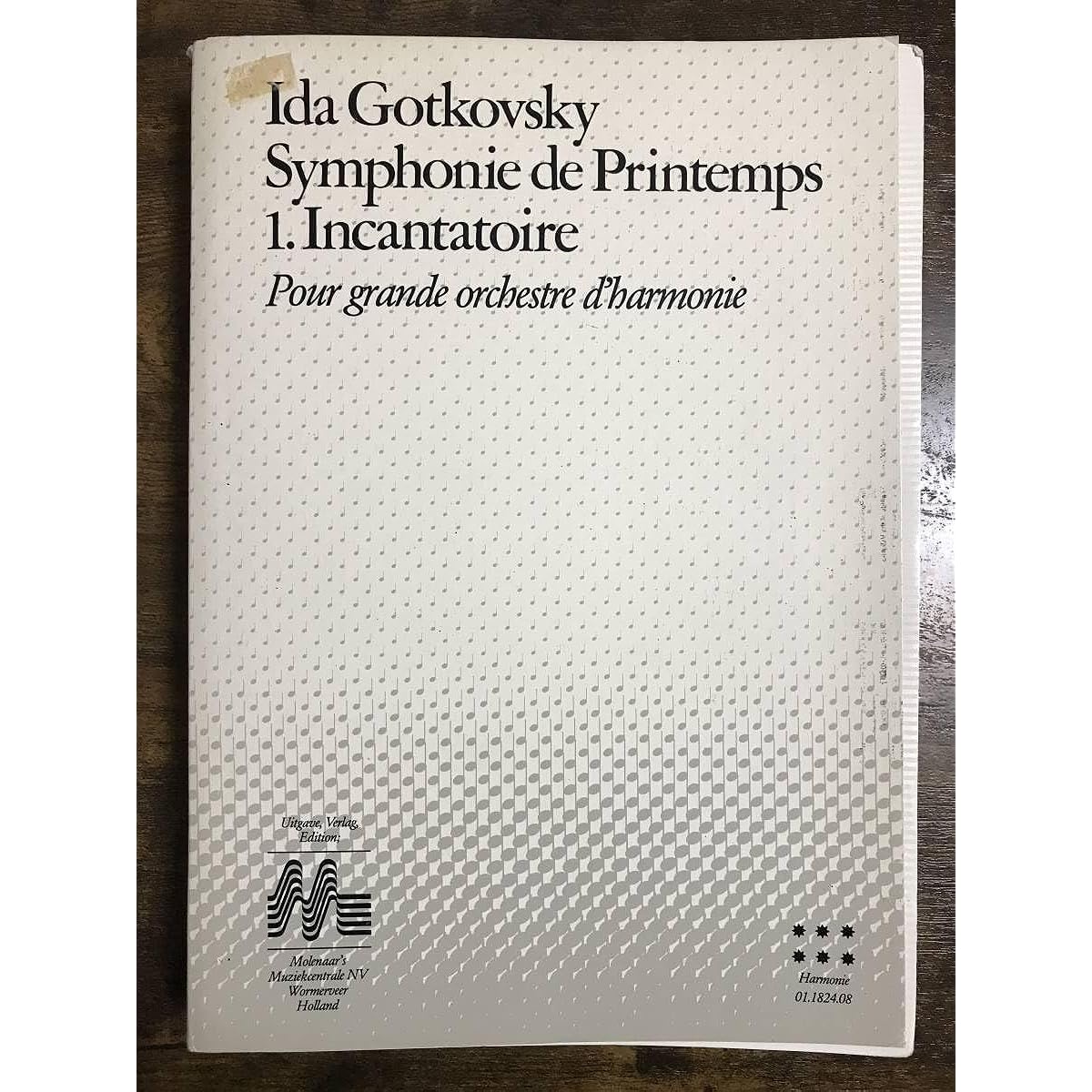 Wind Orchestra Score Ida Gotkowski: Spring Symphony 1st Movement Spring - Spell Full Score & Parts Set