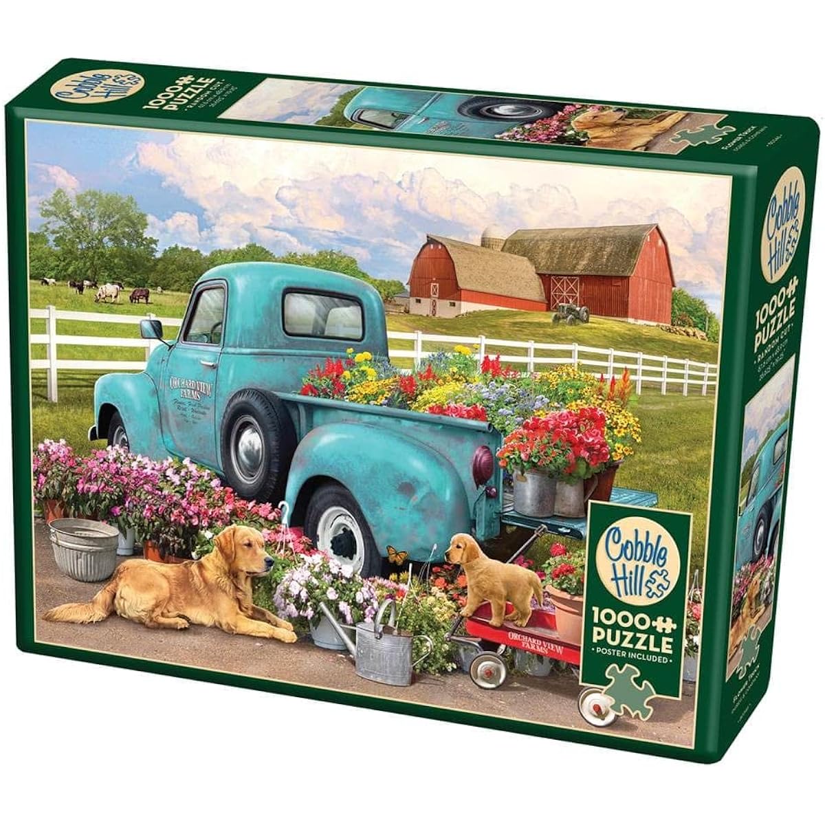 Cobble Hill 1000 Piece Puzzle - Flower Truck - Sample Poster Included