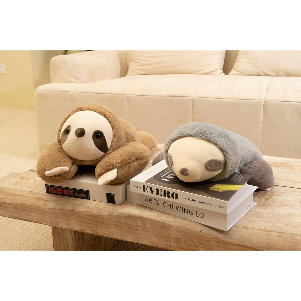 Niuniu Daddy Weighted Sloth Plush Toy for Anxiety 3.7 lbs Large Weighted Stuffed Animal for Kids Adults 20 Inch Cute Weighted Stuffed Sloth Toy Christmas Birthday Gift Present