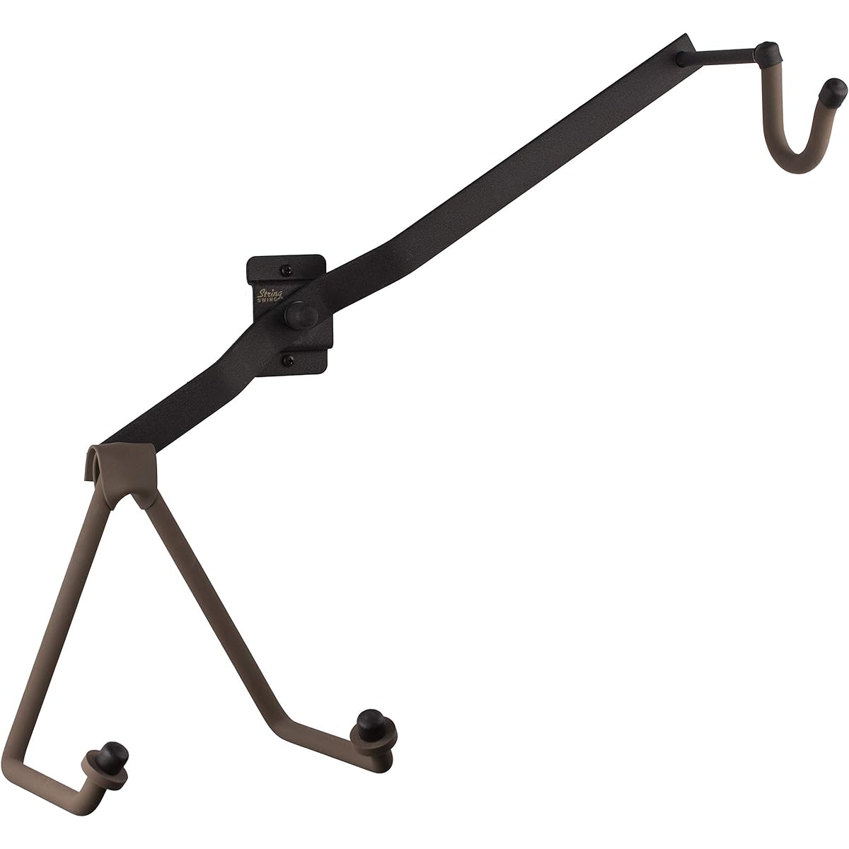 String Swing Guitar Holder Thin Wide Body for Horizontal Flat Wall Mount - 1 Piece Unit CC151-LPW-FW