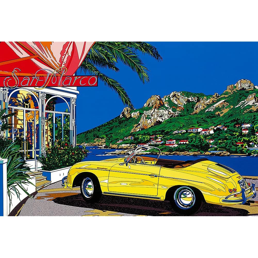 Hideto Suzuki ◆ [Small hill on the Cote d'Azur] ◆ Art print ◆ Framed