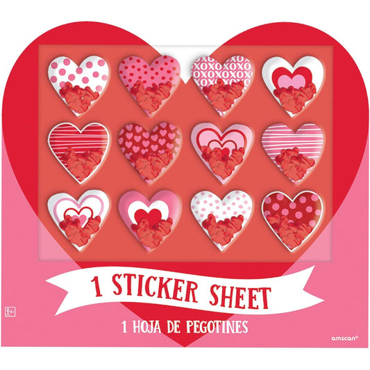 Amscan Heart Shaker Sticker Sheet