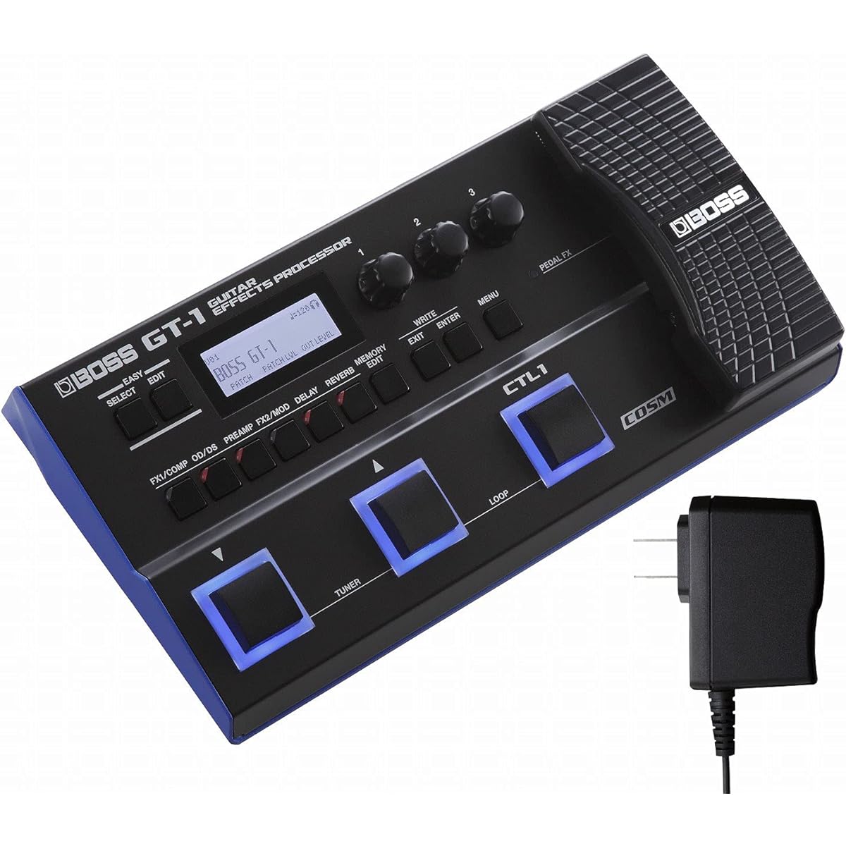 BOSS GT-1 multi-effector set with genuine adapter