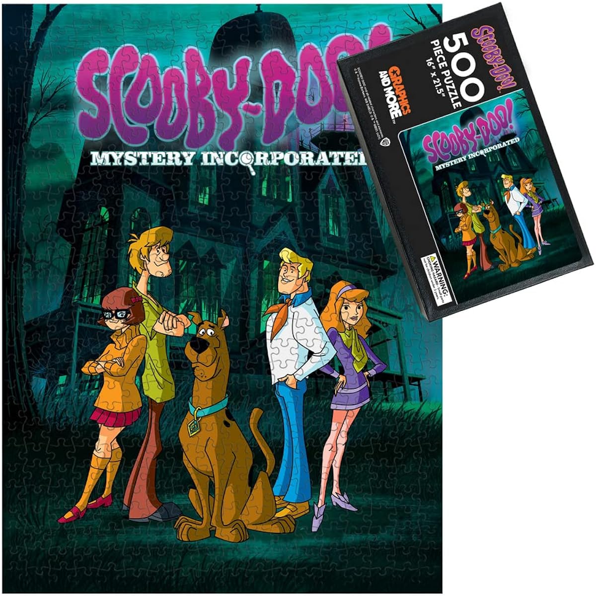 Scooby-Doo Haunted House 500 Piece Jigsaw Puzzle for Adults 16"L x 21.5"W