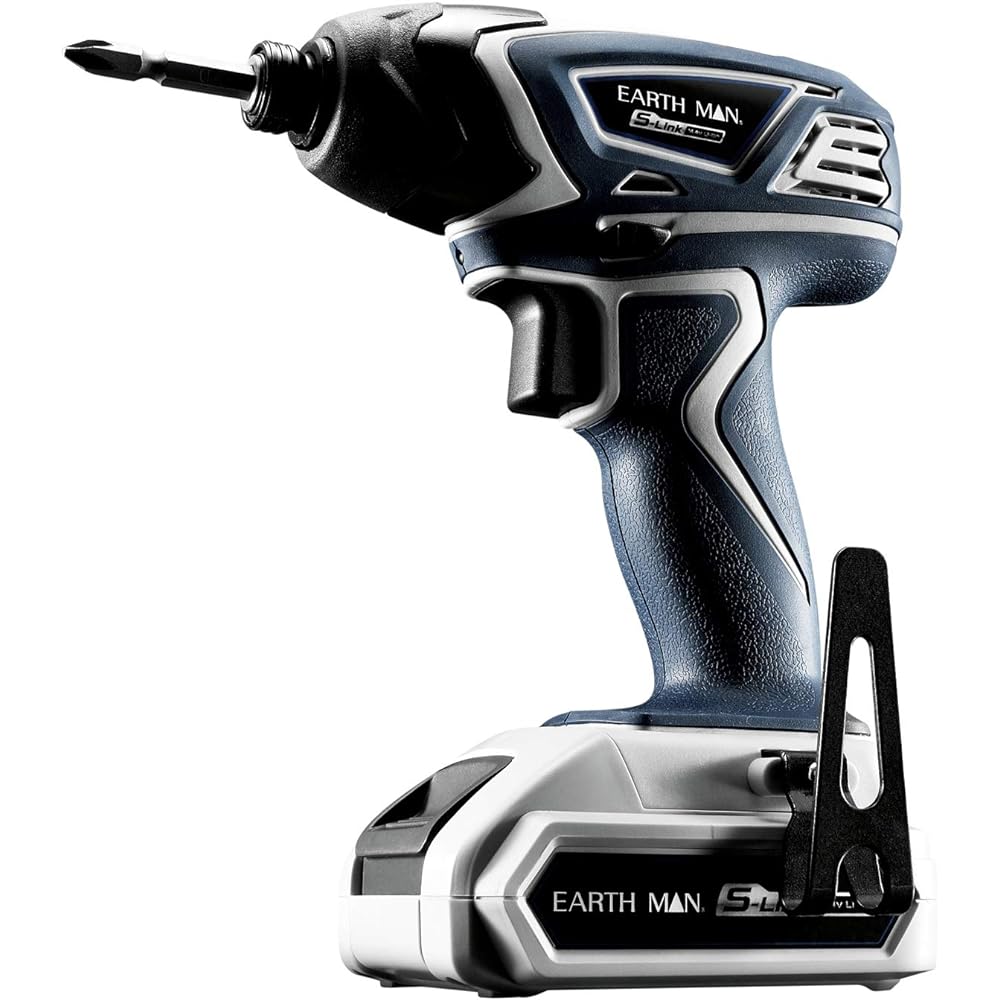 Takagi EARTH MAN S-Link 14.4V Rechargeable Impact Driver IDR-144LiB Battery Pack 1 Piece with Charger Screw Tightening Tightening Loosening Drilling Impact Mechanism LED Light Continuously Variable Speed Forward/Reverse Switching Brake Included Cordles
