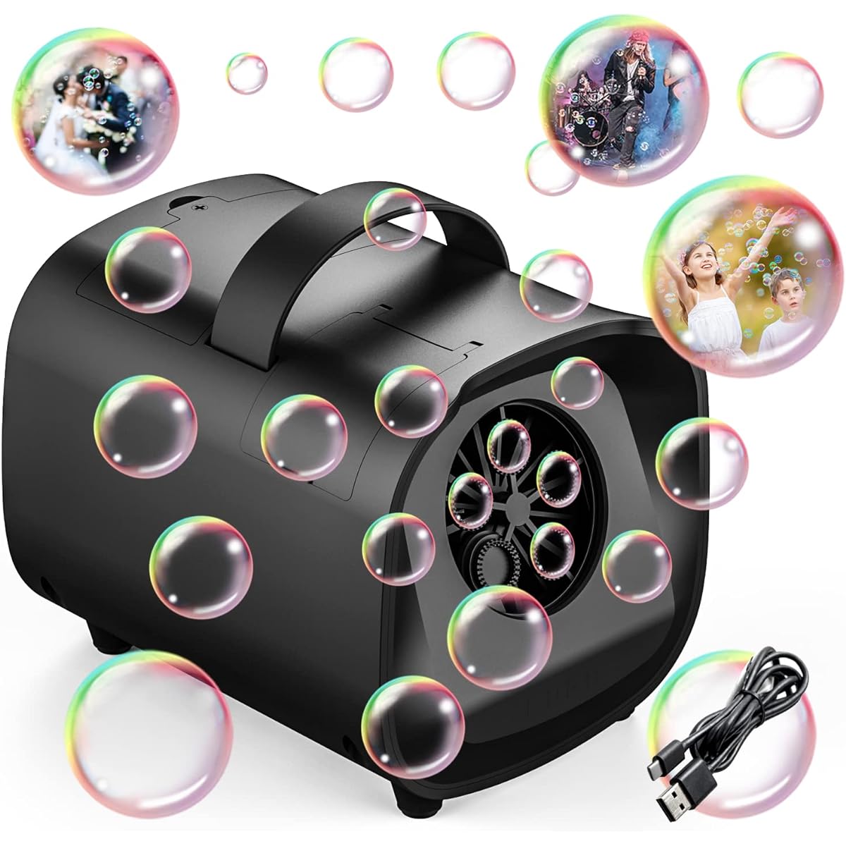 keabys bubble machine for kids (black)