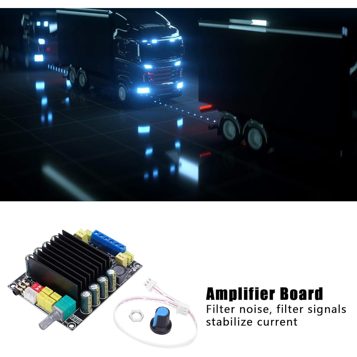 Eujgoov TDA7498 DC 12-36V Amplifier Board 2x100W Dual Channel Output Audio Amplifier with Volume Adjustment Knob