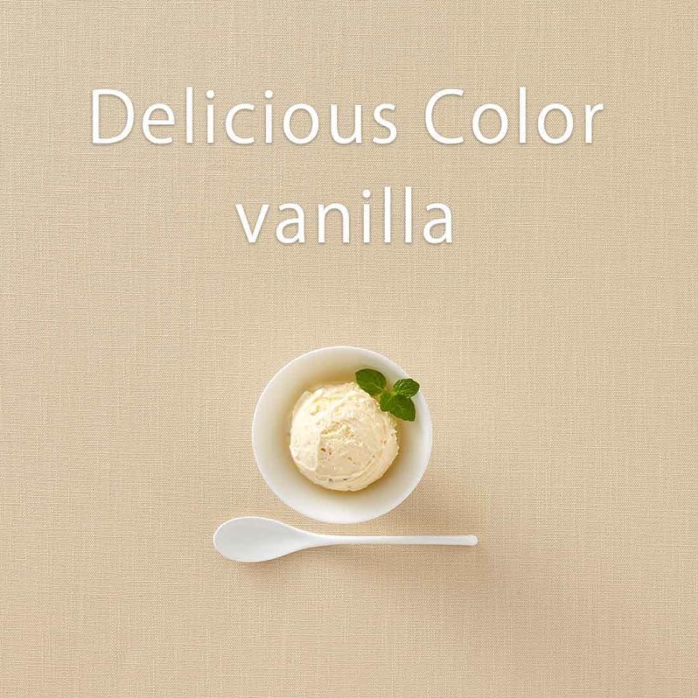 Blooming Nakanishi Table Cloth Delicious Color (Vanilla (Beige) / 130 x 200cm) For 4 People Water Repellent Rectangle Plain Machine Washable (Water Repellent Finished/Made in Japan) 400200-0001-20