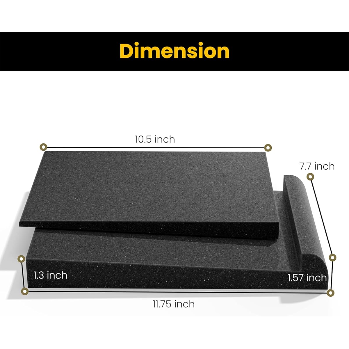 2 pack isolation pads, black