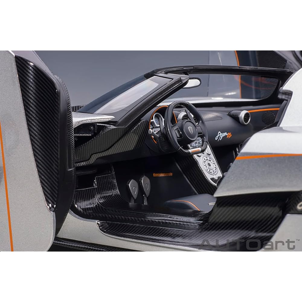 AUTOart 1/18 Koenigsegg Agera RS Metallic Silver/Carbon Black Finished Product 79024