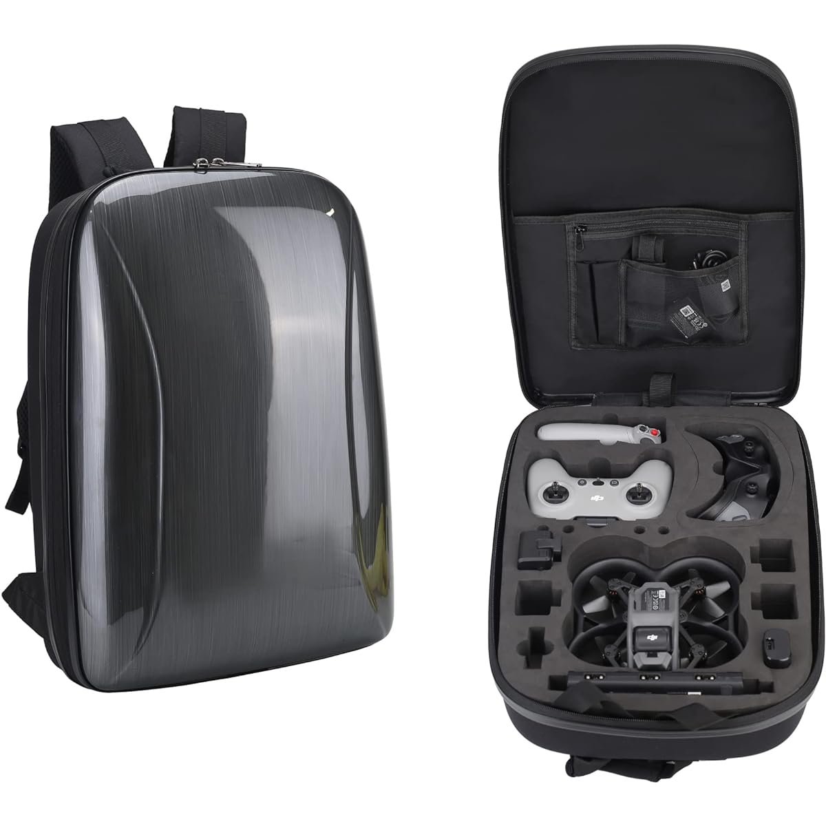 2023 Avata Case Backpack: Portable Hard Case for DJI Avata, Waterproof Storage Bag for DJI Avata Pro-View/Fly Smart Combo, 2 DJI Goggles, 2 Controllers, 2 Batteries and Other DJI Avata Accessories