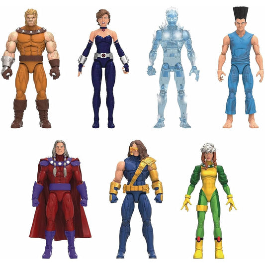 Marvel Legends X-Men Age of Apocalypsee:Magneto、Rogue、Cyclops、Sabretooth、Shadowcat、Iceman、Legion、Colossus