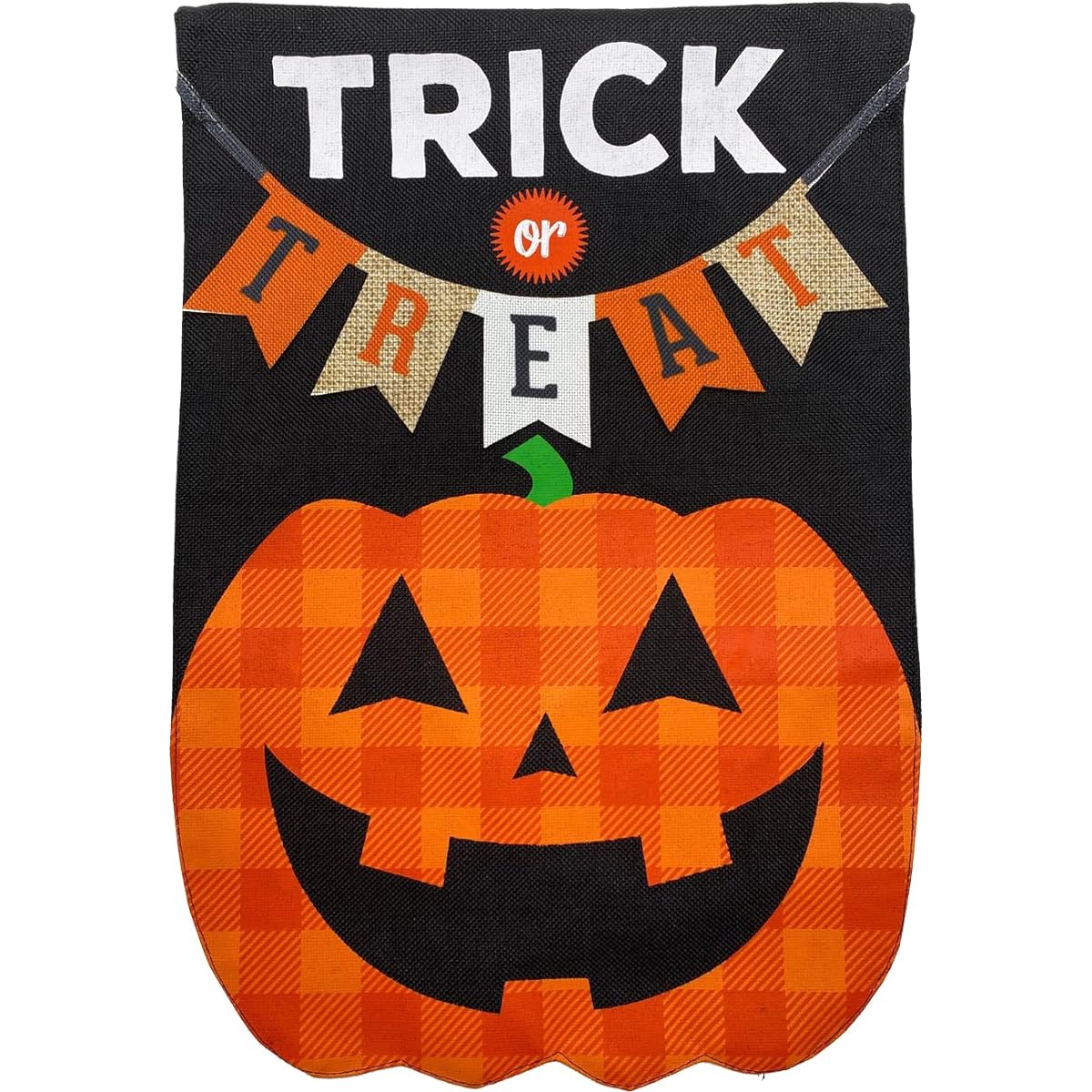 Briarwood Lane Trick Or Treat Pumpkin Burlap Halloween Garden Flag, 12.5" x 18"