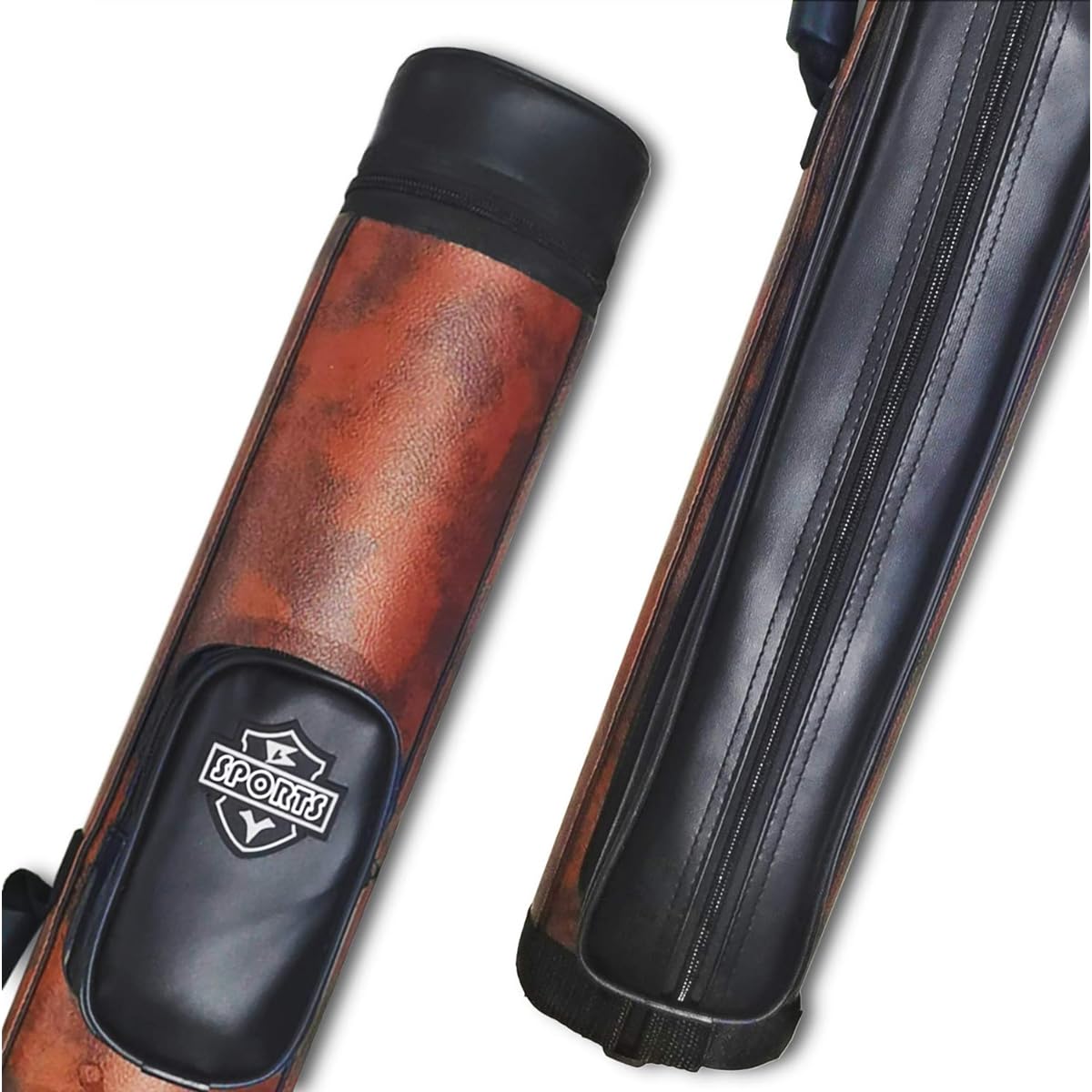 2x2 Hard Cue Case Oval Pool Cue Billiard Stick Carry Case