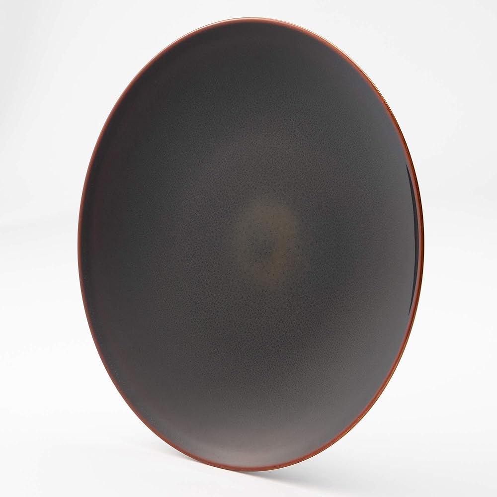 NARUMI Plate Aeca Diameter 28cm Ink Black Stylish Cute Lunch Plate One Plate Kiln Change Technique Microwave Warming Dishwasher Safe 58066-5636