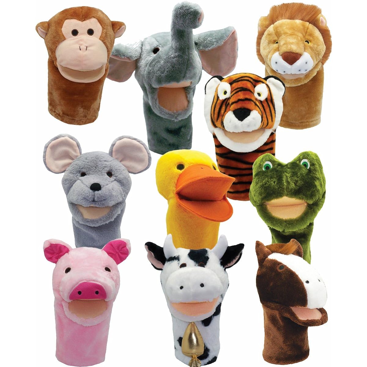 PLUSHPUPS HAND PUPPETS SET OF 10