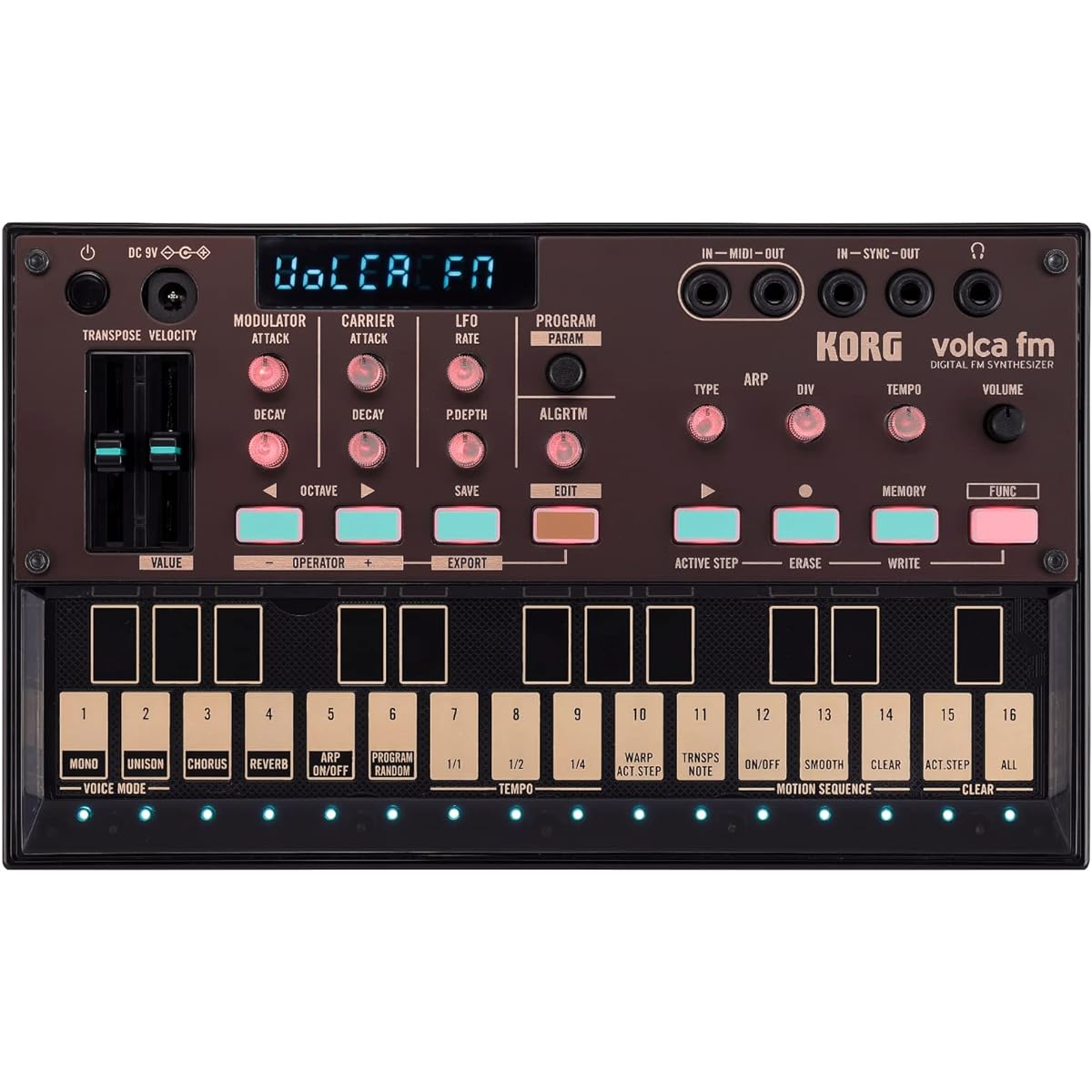KORG FM synthesizer 6 voices chorus reverb battery powered built-in speaker headphone usable compact size that can be used anywhere volca fm2