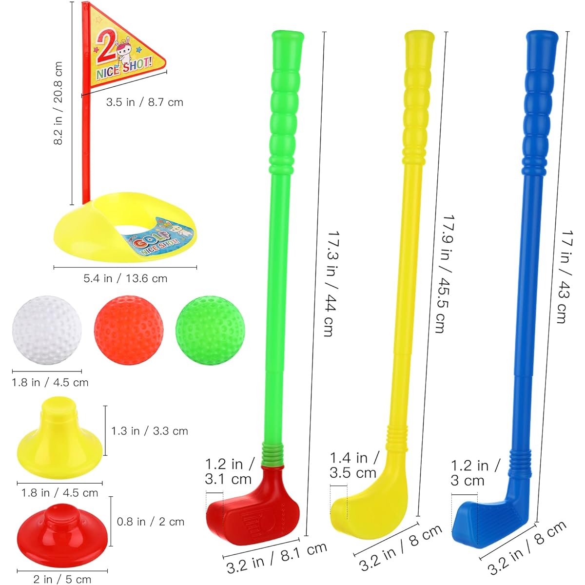 Homoyoyo Golf Set Plastic Golf Club Set Golf Kit Golf Game Early Education Golf Set Fun Sports for Indoor and Outdoor
