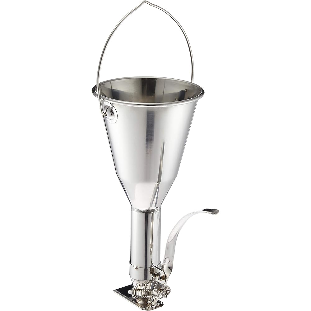 Endo Shoji TKG Takoyaki powder joint Shakkiri Large No handle Made of stainless steel, rust resistant and hygienic Durable and long lasting Height x Upper diameter (mm) 300 x 150 Diameter (mm) 14 Weight (kg) 0.3 Comes with silicone rubber to prevent leak