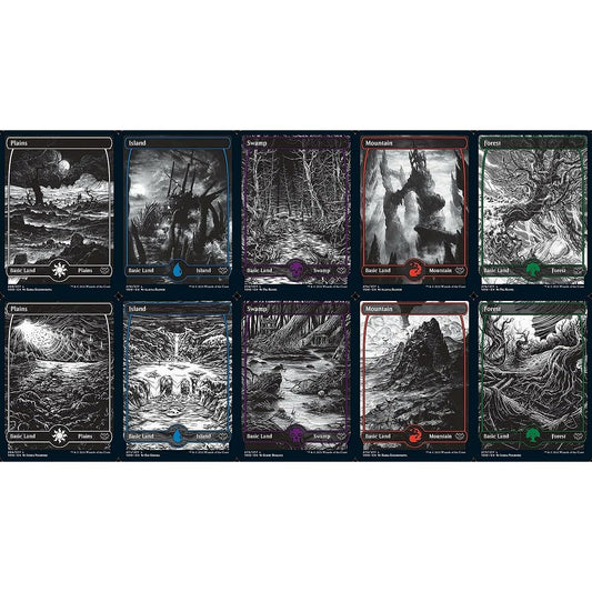 Magic: The Gathering - Innistrad: Oath of Crimson Full Art Basic Land Set (10 each)