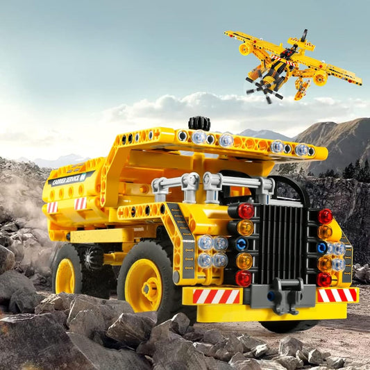 Amy&Benton Dump Truck Building Toy Set for Boys Ages 8-12, Airplane Building Kit, STEM Airplane Building Toy Set for Kids
