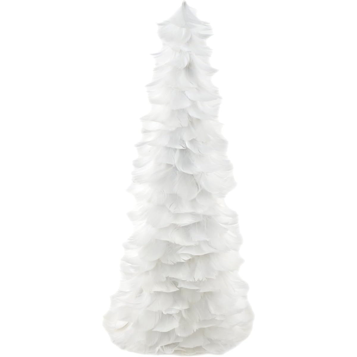 Natural Feather Feather Christmas Tree - 18" White Farmhouse or Fall Decor
