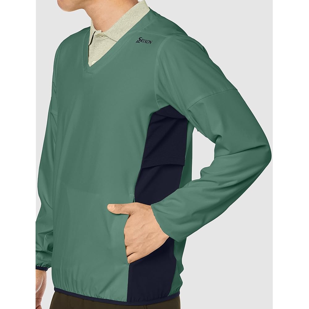 [SRIXON] Blouson V-Neck Windbreaker MOTION 3D Water Repellent Stretch Golf RGMWJK03 Men's