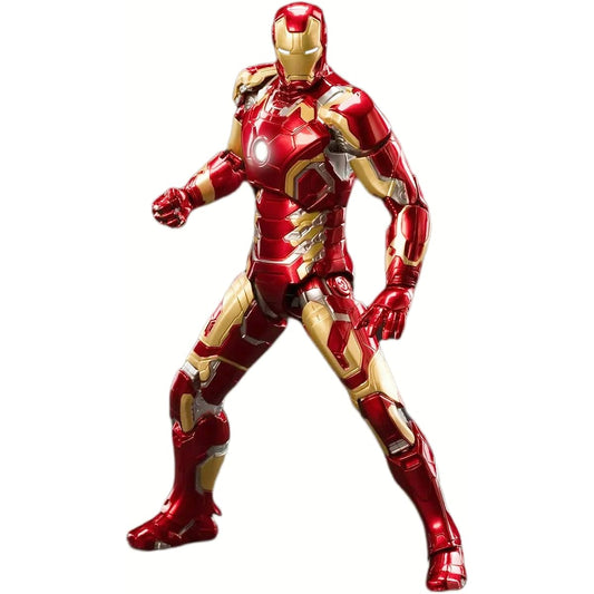 LonullyMege 7" Light Up Iron Man Action Figure Full Metal Painting with Lots of Accessories Collectible Toys (LED MK43)