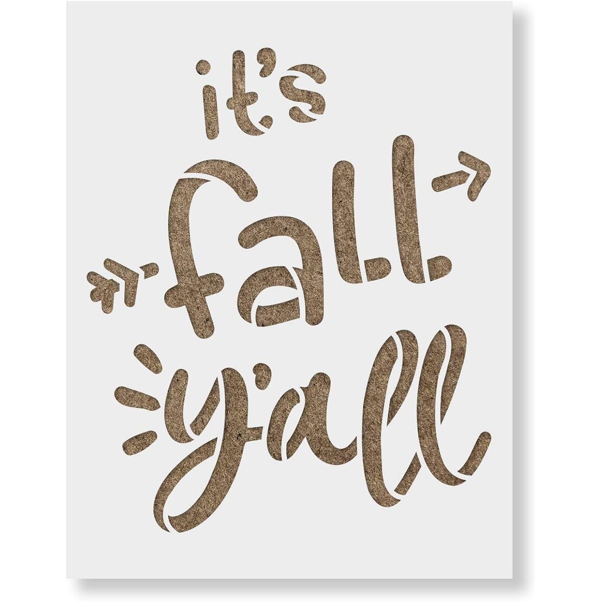 The Fall Yall Stencil Template for Walls and Crafts - Reusable Stencils for Small & Large Paintings