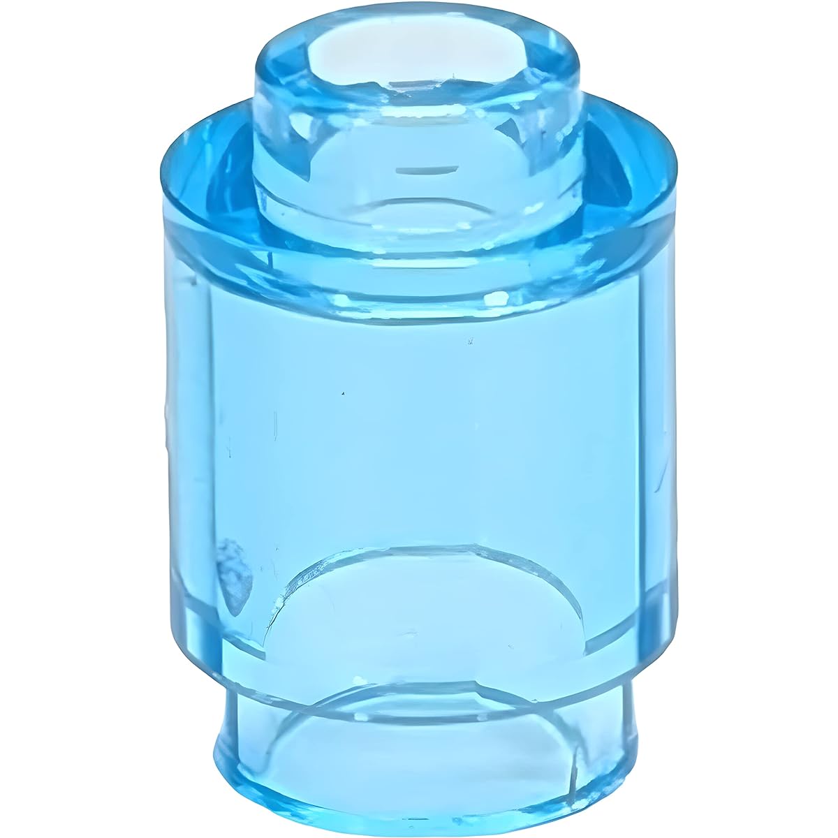 LEGO Building Accessories: 1x1 Translucent Blue (Transparent Blue) Round Bricks Bulk Pack of 100
