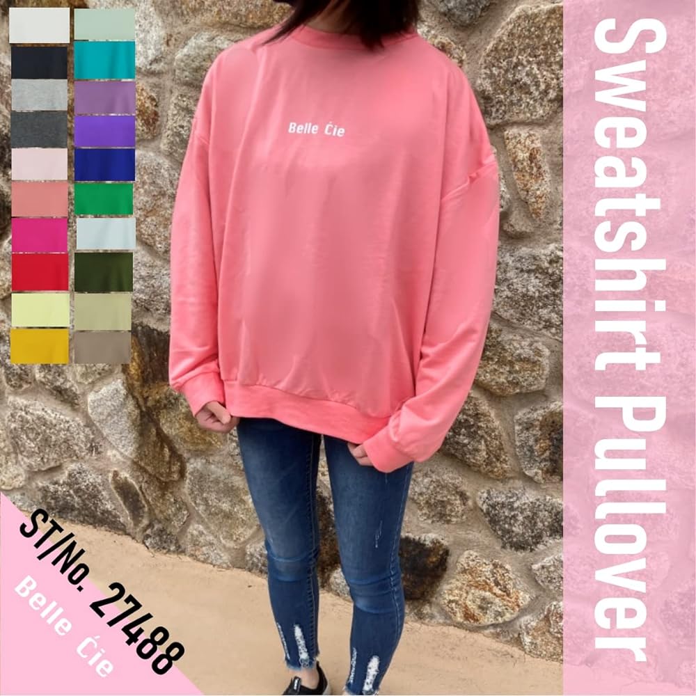 [Belle Cie] Women's Trainer Korean Sweatshirt Cute Brand Thin Mini Fleece (ST/No.27488)