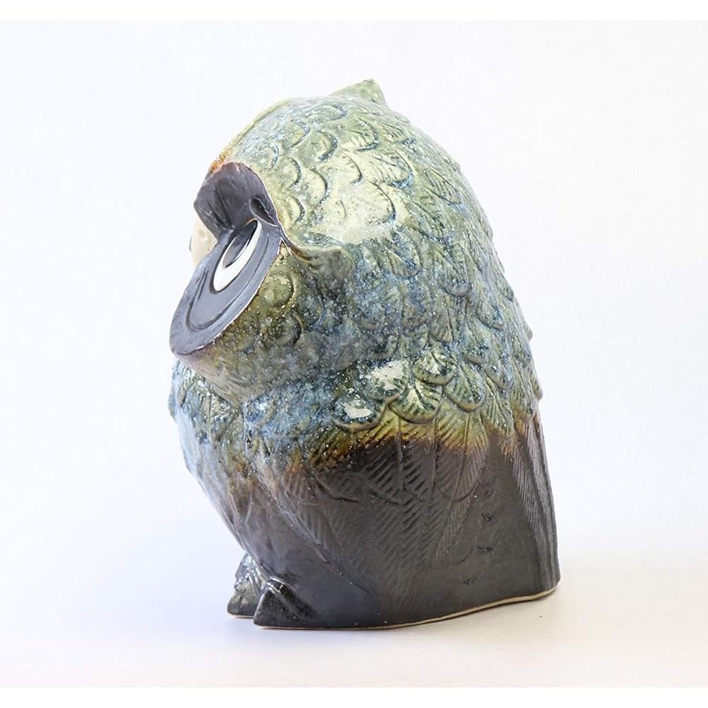CtoC JAPAN Select Shigaraki Owl Ornament R102-09BY Ceramic Width 25cm x Depth 19.5cm x Height 27cm Owl (Blue Kiln Skin) No. 9 Stylish Ceramic 4510542320420
