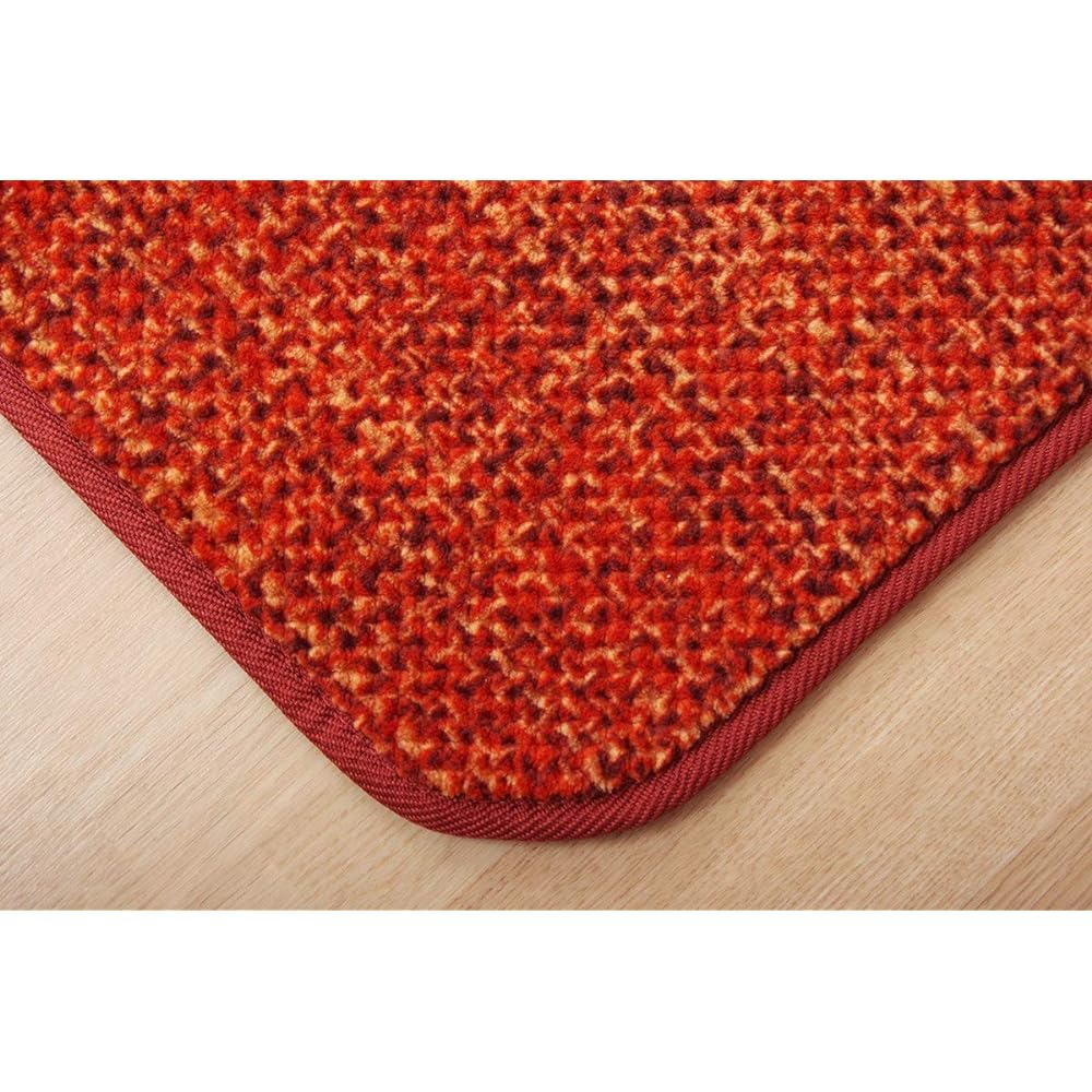 Ikehiko Corporation Rug Mat Carpet Rectangle Notebook Approx. 200 x 250cm Orange Plain Smooth #5705539