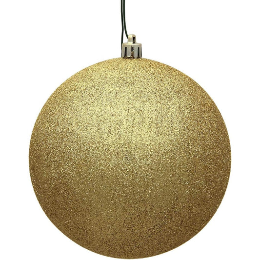 Vickerman 2.75 inch Gold Glitter Ball Ornaments - 12 ornaments per pack.
