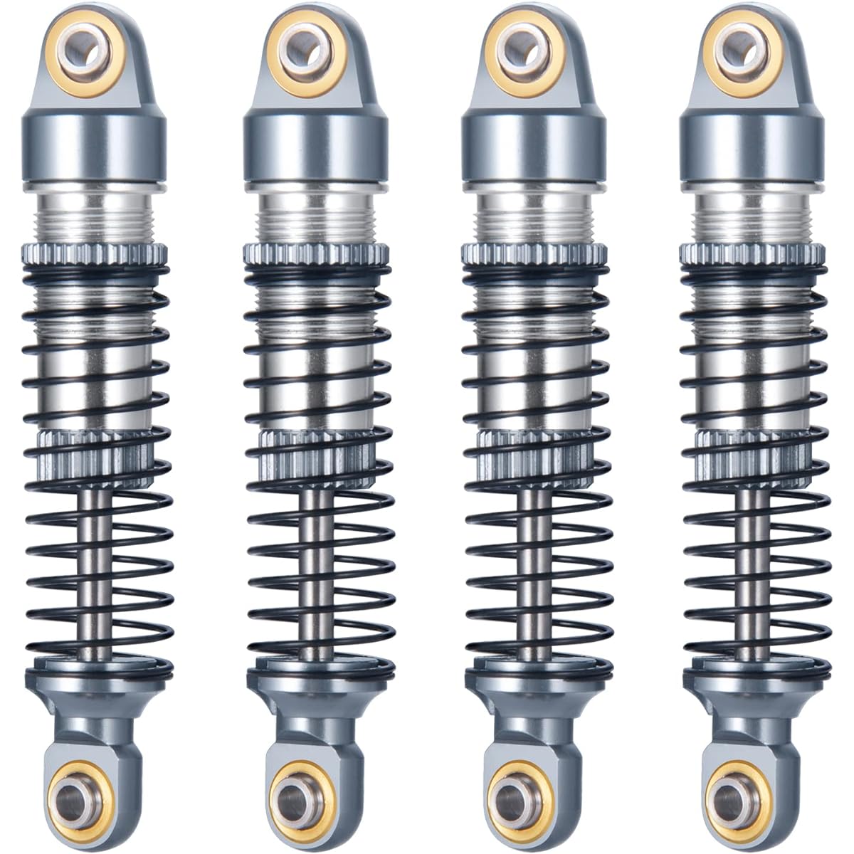 4pcs Metal RC Shocks 51mm Shock Absorbers for 1:18 TRX4-M TRX4M Truck Upgrade (Titanium)