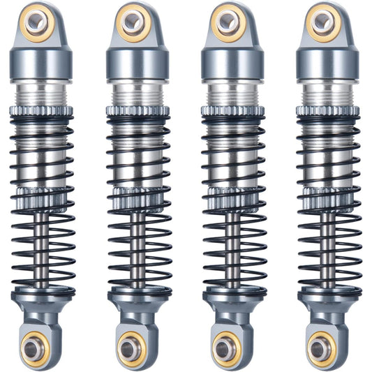 4pcs Metal RC Shocks 51mm Shock Absorbers for 1:18 TRX4-M TRX4M Truck Upgrade (Titanium)