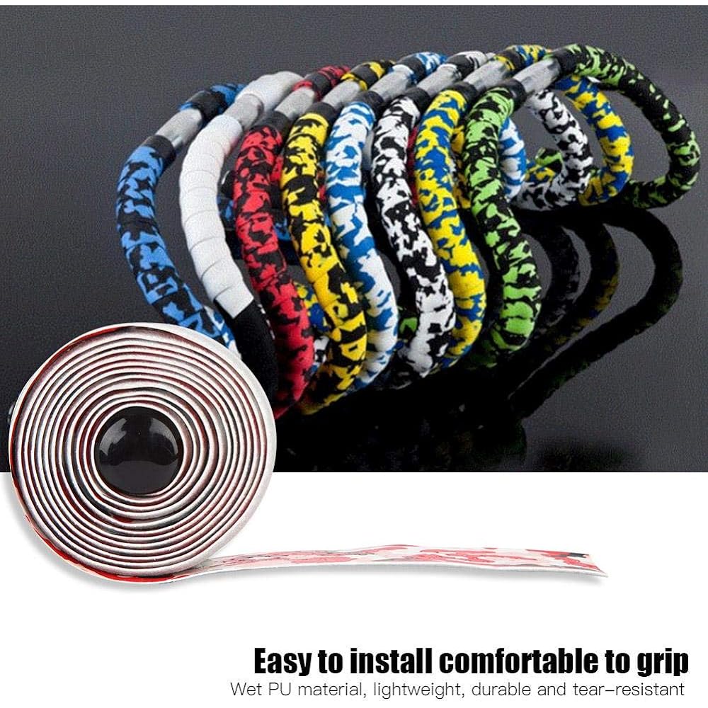 Bicycle Bar Tape, Handlebar Tape, Rod Bike Bar Tape, Ventilation, Anti-Slip, Shock Relief, 2mm Thickness, Made of PU, Lightweight, Easy to Install
