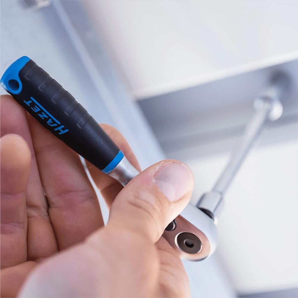 HAZET HiPer Fine Tooth Reversible Ratchet Torque Wrench for Bits Silver Made in Germany Output: Hexagonal 6.3mm (1/4 inch) Small Operating Angle 4° Unit Dimensions 116mm [Regular Japanese Import Product] 863HPB