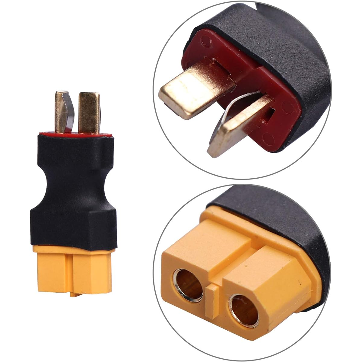 Acekeeps XT60 - Deans Adapter T Plug to XT60 Connector for RC Lipo Charger Battery (2 Pairs)