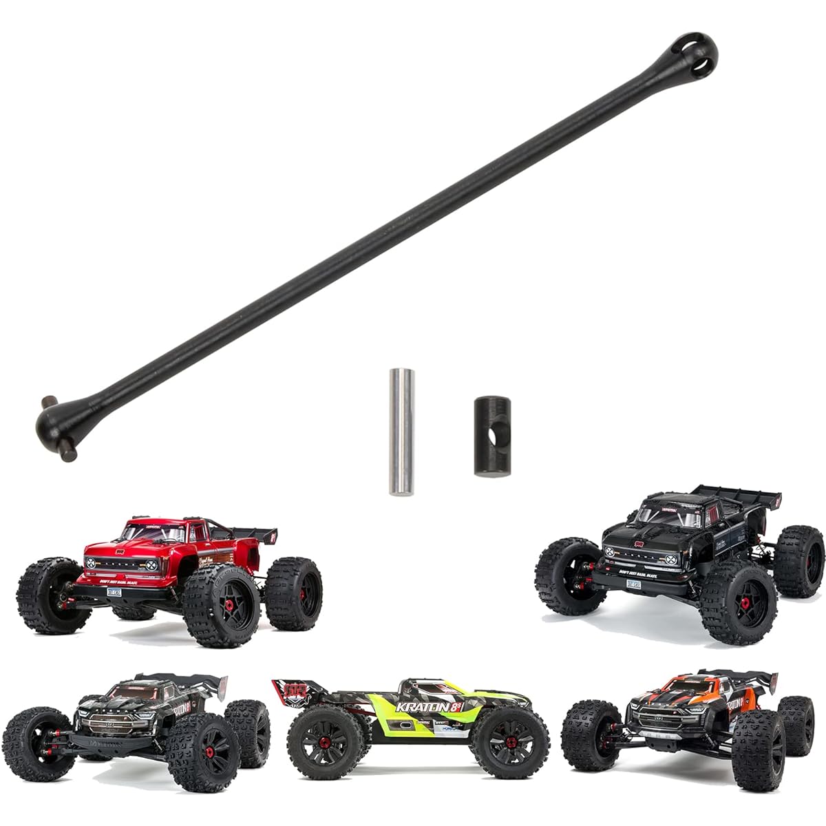 RCAWD CVD Drive Shaft 148mm Black for 1/5 ARRMA 8S Outcast & KRATON 4X4 BLX RTR & EXB Roller Upgrade Parts Dogbone Hop-Up #ARA310923