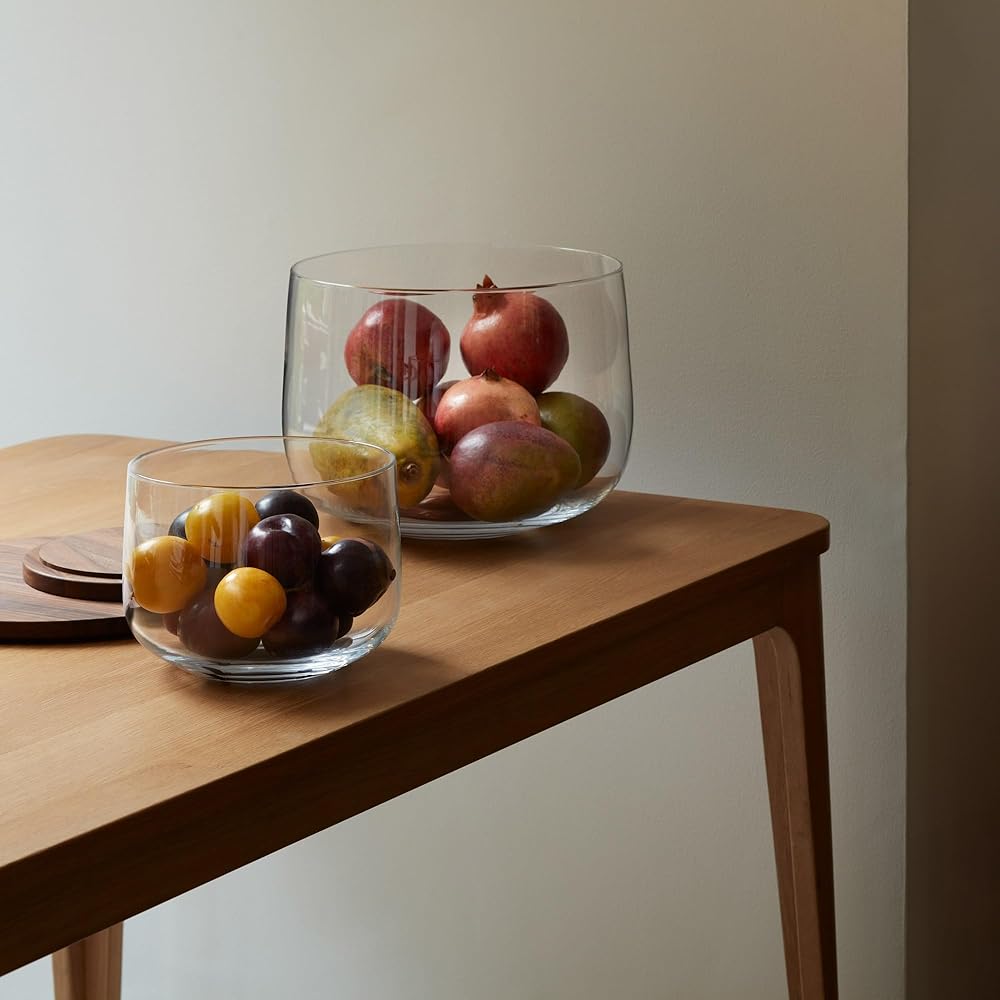 LSA City Glass Bowl 5L & Walnut Lid G1239-21-301